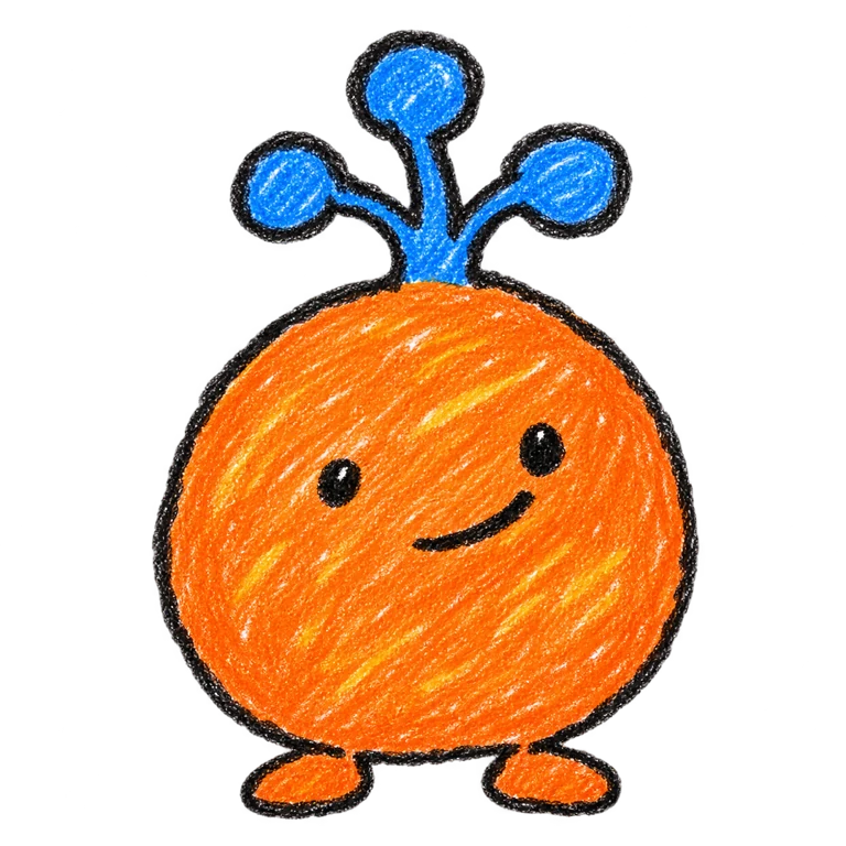 Pip, a cheerful original doodle character